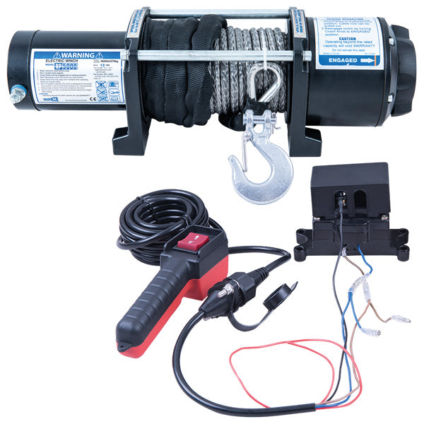 Rock, Elektrische Anhängerwinde RP5000 mit Seil 3.8hp (2.8kw) 2268 kg, 12V, IP67