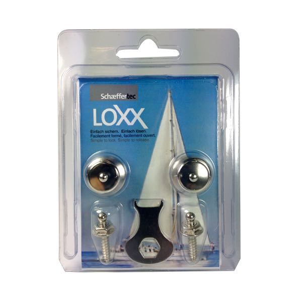 Loxx, Drucktasten 16 mm, 2 Sets, Messing vernickelt