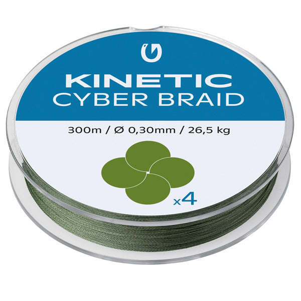 Kinetic, Cyber braid 4, 0.20mm / 18.0kg, Staubgrün, 150m