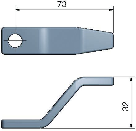 Roca rigel 2,5" lang, hoch