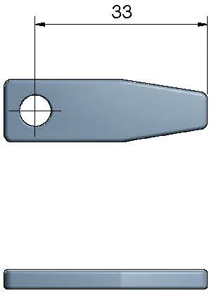 Roca rigel 2,5"-Karte, gerade