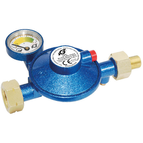 IGT, Gasregler EN16129-D-M mit Manometer, 30 mbar, 1/4 "V, G5, 1094598