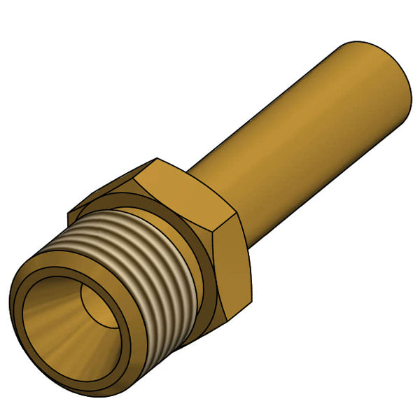 IGT, Gaszapfen Ø8 mm - LH1/4" Gewinde, Messing