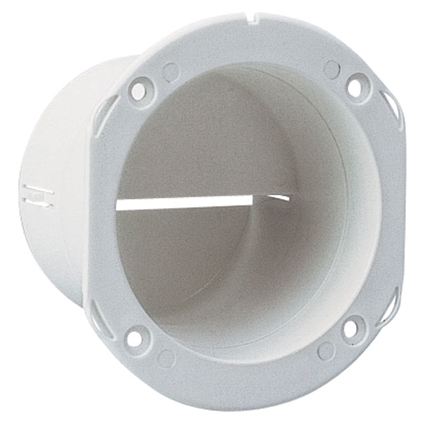 Nuova Rade, Schlauchadapter für Ventilklappen Ø 3" / 70mm, 76mm Befestigungsloch, Weiß