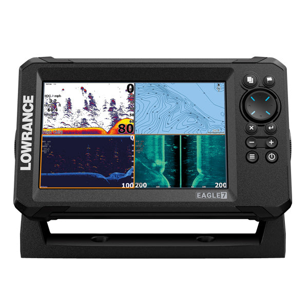 Lowrance, Eagle 7 Tripleshot HD, Sonar mit SplitShot und DownScan Bildgebung