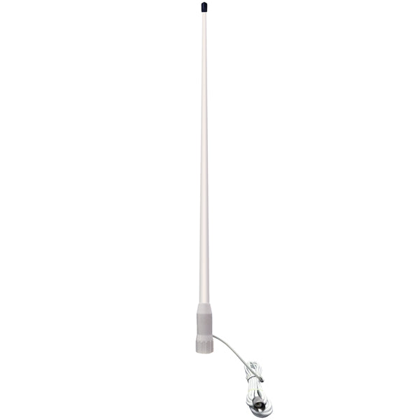 1852, UKW-Motorbootantenne 105 cm, weiß, 7m Kabel, FME-Stecker, 156-162,5 MHz, 3,5 dB