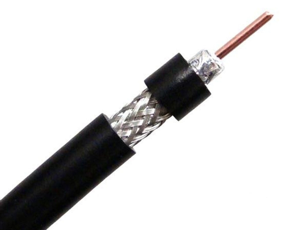 1852, VHF-Kabel RG58 super low loss schwarz, 6mm, 100 m