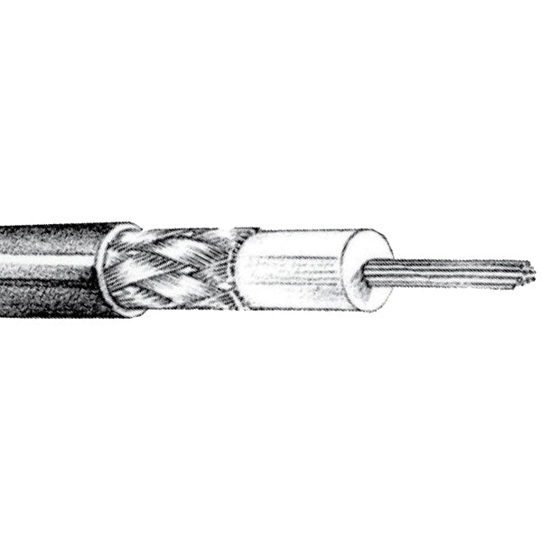 1852, UKW-Kabel RG58C/U Niederohmig, 50 Ohm, weiß, 100 m, 6 mm²