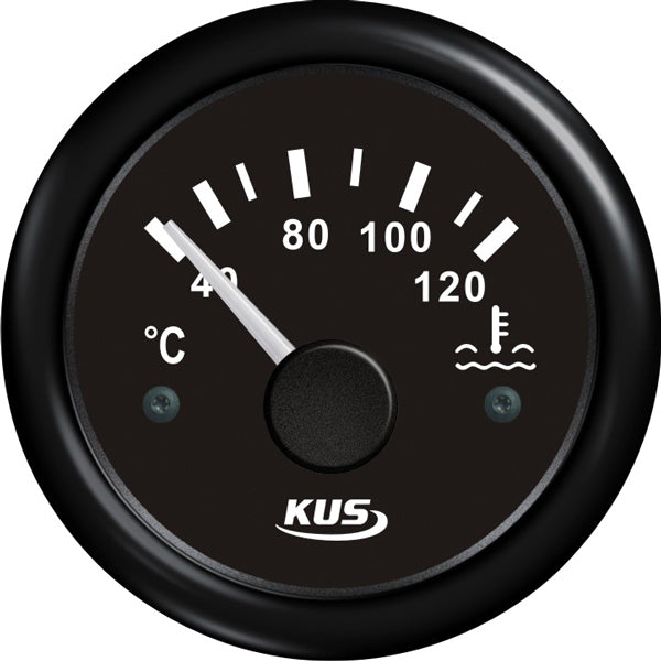 Kus, Kaltwassertemperaturanzeige, 40-120°C, Schwarz, 12/24V, IP67