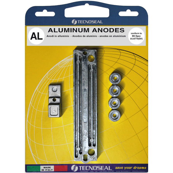 Tecnoseal, Aluminium Anodensatz für Suzuki DF60 & 90-140HK, 55321-90J01, 5531-87J00, 55320-94900 / 55321-94900