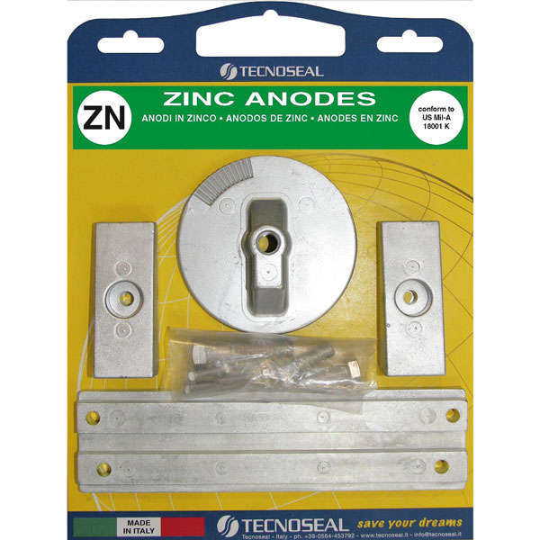 Tecnoseal, Zink Anodensatz Mercury Verado 4 zyl - 893404, 880653, 762145, 826134