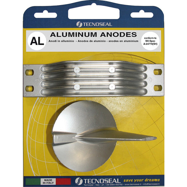 Tecnoseal, Aluminium Anodensatz für Yamaha 200-300 high performance, 6G5-45251-01 6G5-45251-02 69L-45371-00, 0,72 kg