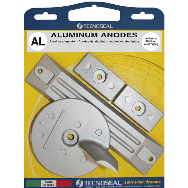 Tecnoseal, Aluminium Anodensatz für Honda 75PS und höher, 06411-ZW1-000, 41109-ZW1-B03, 41107-ZW1-B01ZA