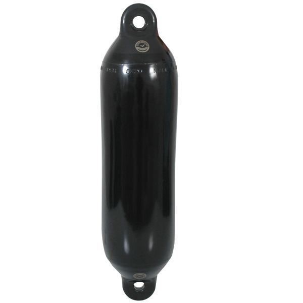 Dan-Fender, Yachtfender schwarz mit schwarzem Deckel, 10 x 35"