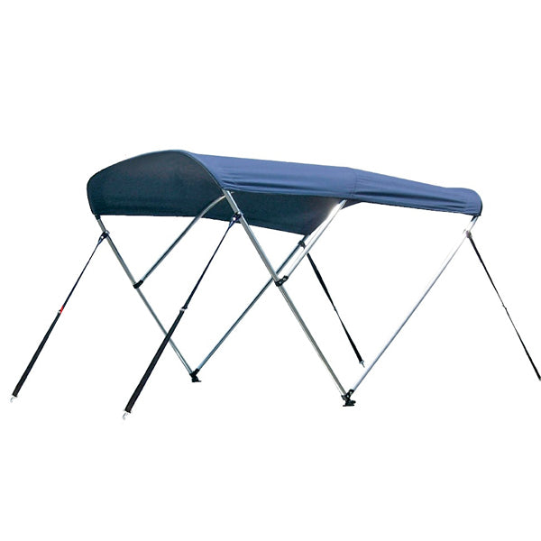 Bimini-Verdeck 160-170 x 110 cm, blau, eloxiertes Aluminium, 600D Polyester, UV 5.0, 100% wasserdicht