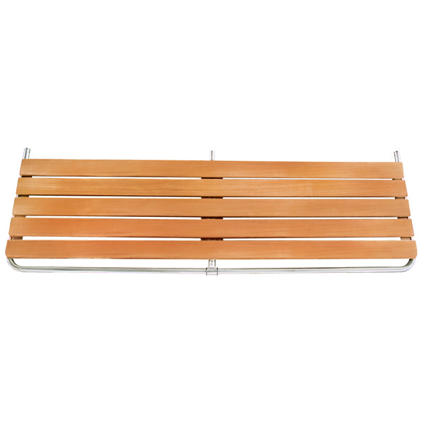 Badeplattform L-250cm T-60cm Ø32mm AISI 316 Teak, inkl. Universalhalterung