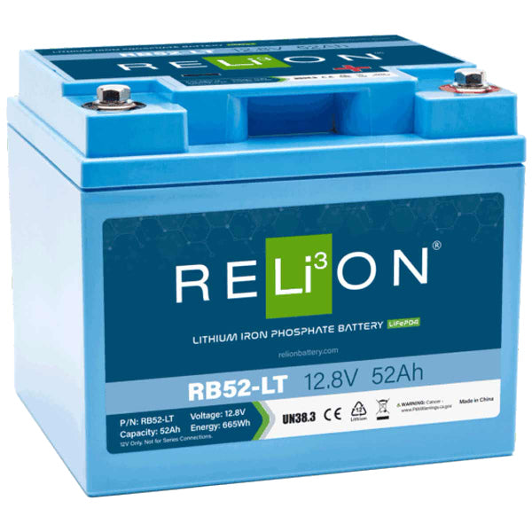 RELiON, Akku LiFePO4 RB52-LT, 52Ah 12,8V, 640W, 6,4kg