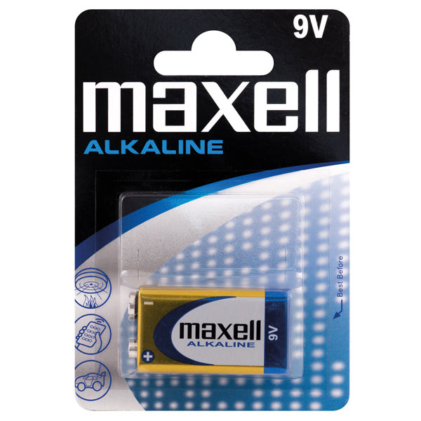 Maxell, Alkaline 9V / 6LR61 Batterie (1 Stück), 9 V