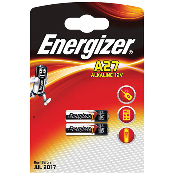 Energizer, A27 Alkalibatterie 12V, 2 Stück, 10 g