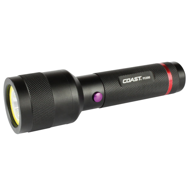 Coast, PX300 Gelbe Leuchte mit weißem und UV-Licht, 150 Lumen, IPX4