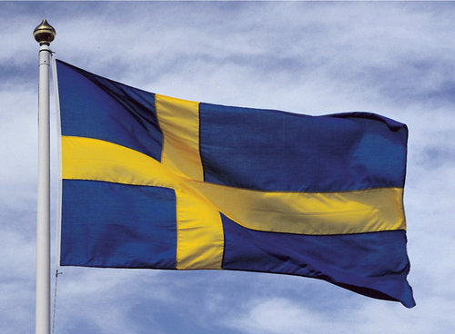 Adela, Schwedische Flagge, 150x94 cm, Polyester Sturm Qualität