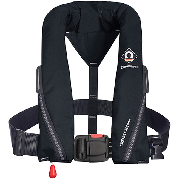 Crewsaver, Crewfit Sport Rettungsweste 165N, Schwarz, 40-155 cm Brustumfang, ISO 12402-3