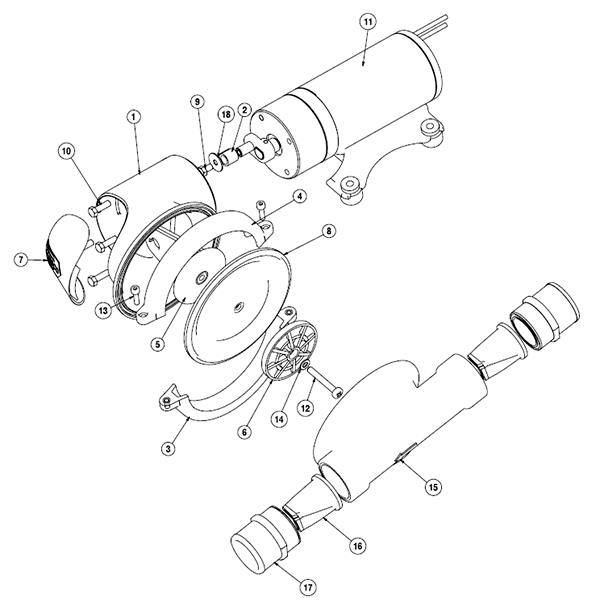 Jabsco, Wartungssatz für Membranpumpe SK880, 1200480/1200481