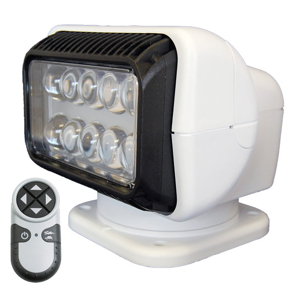 Golight, Suchscheinwerfer weiß LED kabellos 12V, 370º drehbar, 135º schwenkbar, 1400 Meter Reichweite, 544.000 Candela