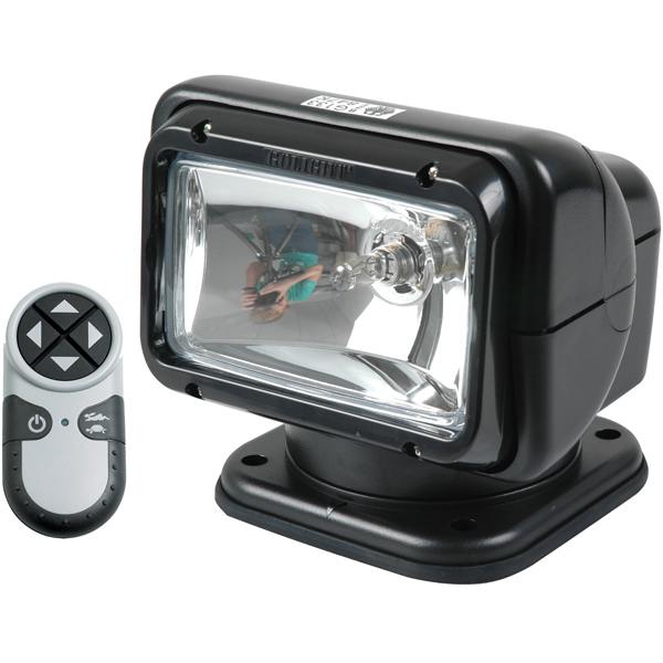 Golight, Suchscheinwerfer schwarz mit Funkfernbedienung, 12V, 225.000 Candela