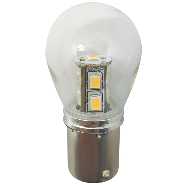 1852, LED-Bajonett BA15D Ø25x48mm 10-36Vdc 1,6W 2 Stück