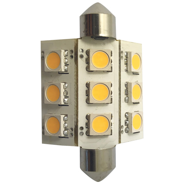 1852, LED Pinol Glühbirne 42mm 10-36Vdc, 2 Stück, 2W, 2700K, 120 Lumen