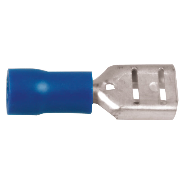 Flachstecker Buchse blau 6,4 x 0,8 mm, 100 Stück, 1,5 - 2,5 mm²