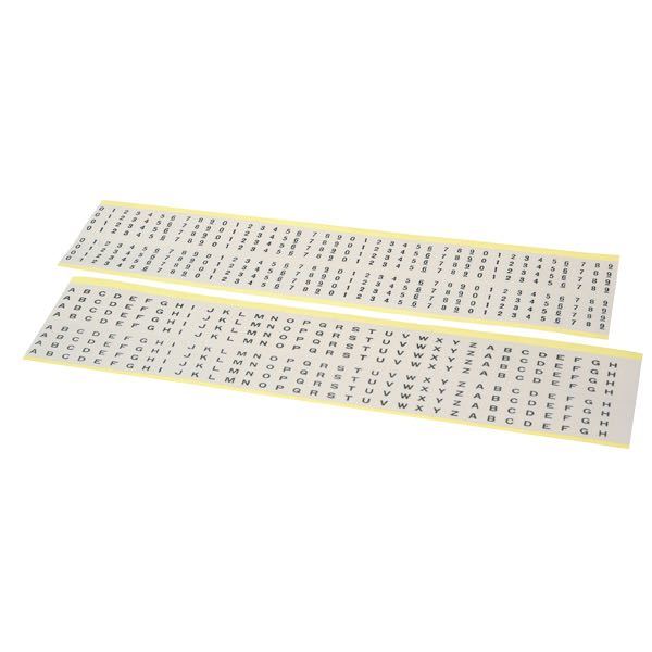 Selbstklebende Zahlen und Buchstaben, 3 mm, 320 Zahlen und 272 Buchstaben