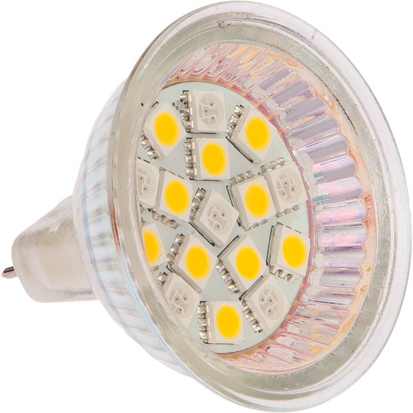 Nautecled, MR16 Zweifarbiger LED-Strahler, Weiß/Rot, 10-30V, 2700K, 160 Lumen, Ø50 mm