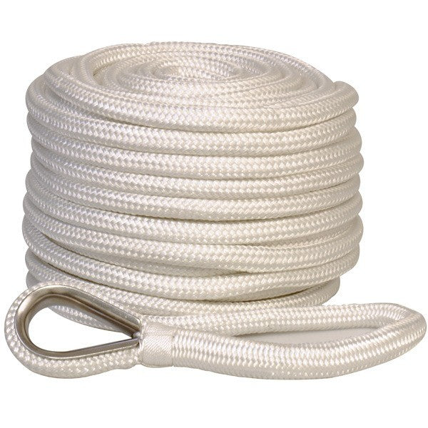 1852, Ankertau geflochtenes Polyester mit Blei 12mm, 15m - Bruchfestigkeit 2200kg