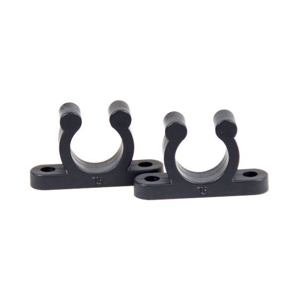 Nylon-Clip 25mm 2Stück mit Außenloch, schwarz