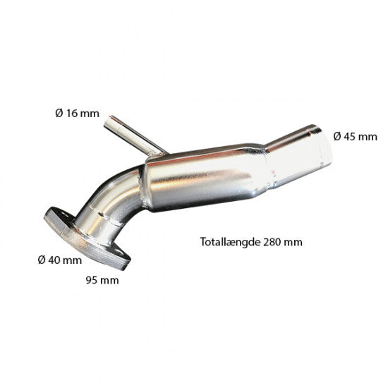 Auspuffkrümmer r/f Wasserkühlung mit Flansch spez. marstal