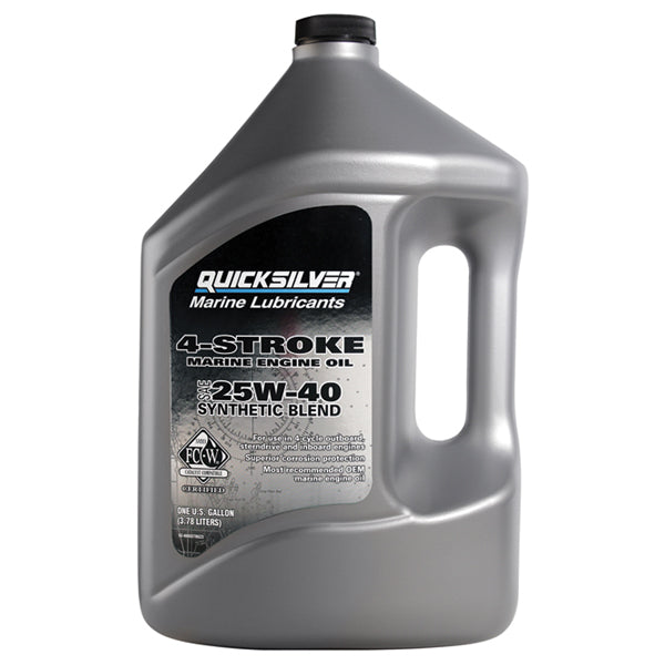 Quicksilver, 25W-40 Synthetisches Motorenöl für 4-Takt-Motoren, 4L