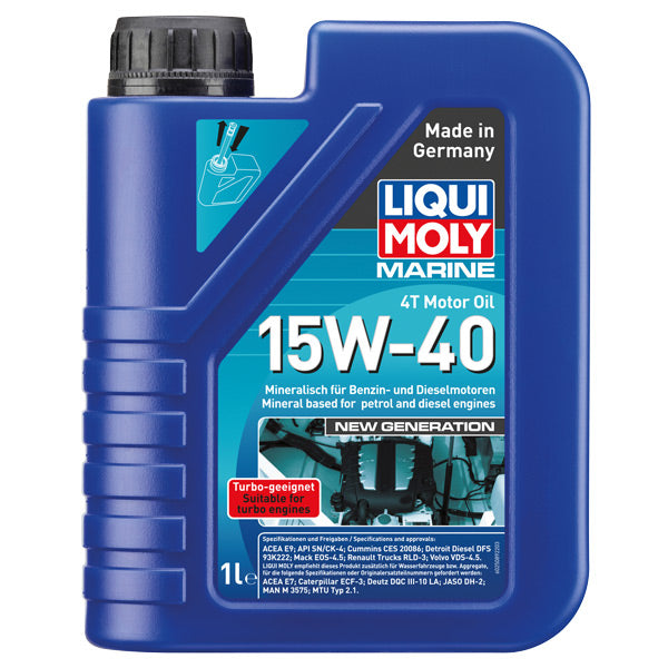 Liqui Moly, 4T 15W-40 Helårsolie til Benzin- og Dieselmotorer - 5 Liter