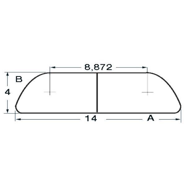 Schutzblechstreifen RF AISI 316, 20 x 4mm, 3m