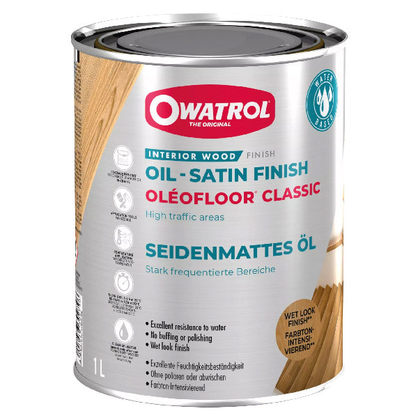 Owatrol, Olefloor Classic klar, 1L - Pflanzenöl auf Wasserbasis mit Polyurethan