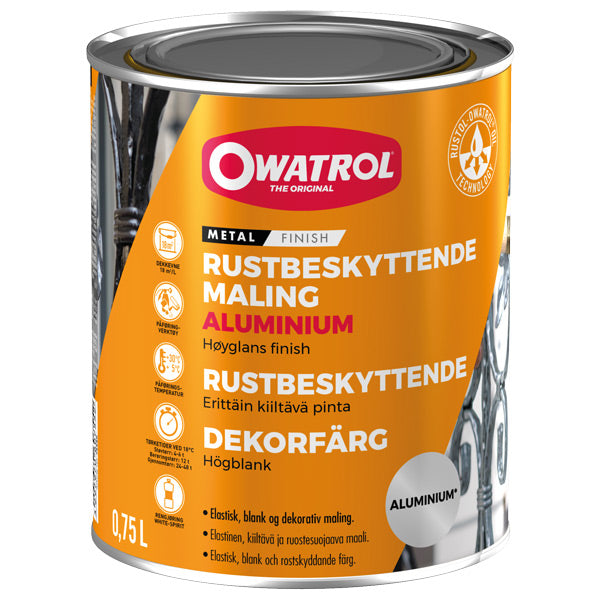 Owatrol, Rostschutzfarbe Aluminium, 0.75L