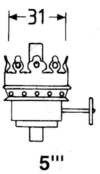 DHR, Brenner 5'''' Messing, Ø 31,0 mm