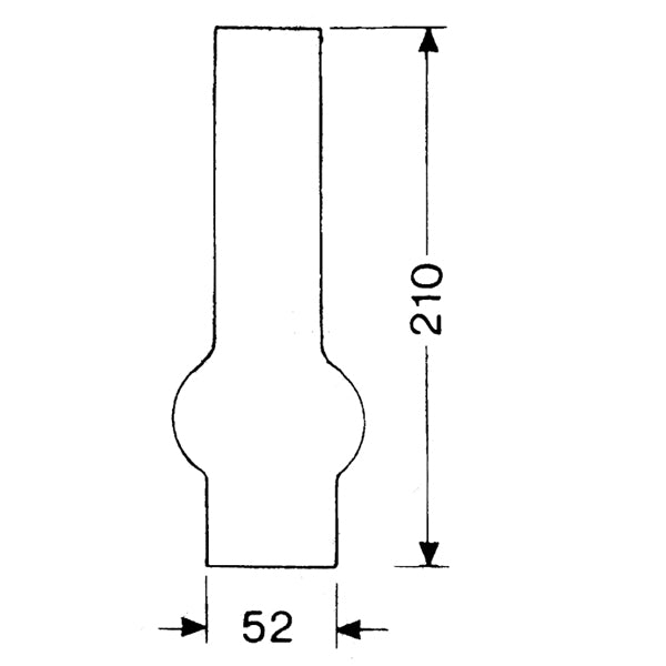 DHR, Lampenglas 15''' x 210mm, Ø 52,0 mm