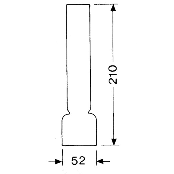 DHR, Lampenglas 14''' x 210mm, Ø 52,0mm