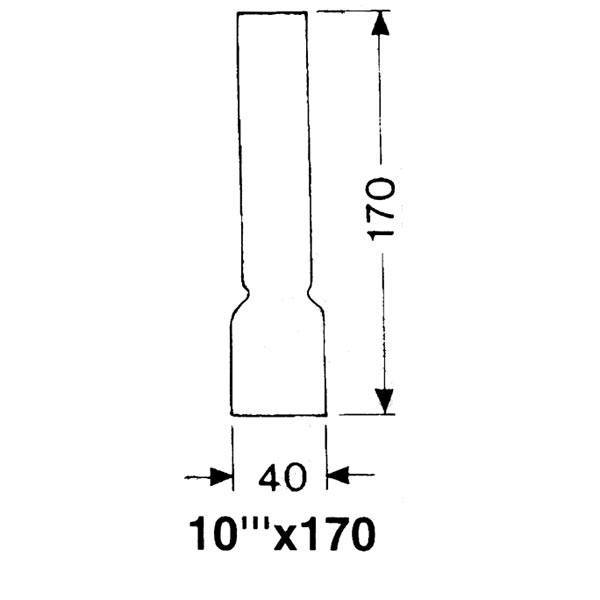 DHR, Lampenglas 10''' x 170mm, Ø 40mm