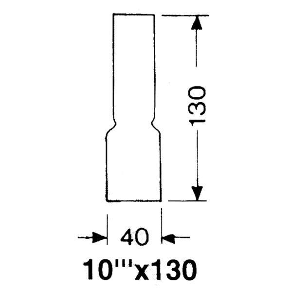 DHR, Lampenglas 10''' x 130mm, Ø 40mm