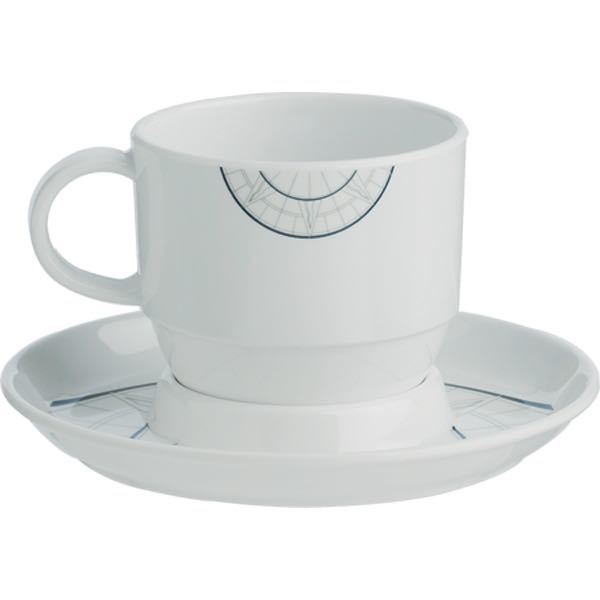 Marine Business Kaffeetasse mit Untertasse Polaris, 6 Stück