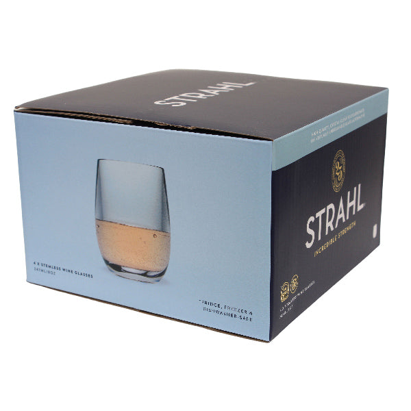 Strahl, Stielloses Weinglas, 247 ml, 4 Stück, Polycarbonat, im Geschenkkarton