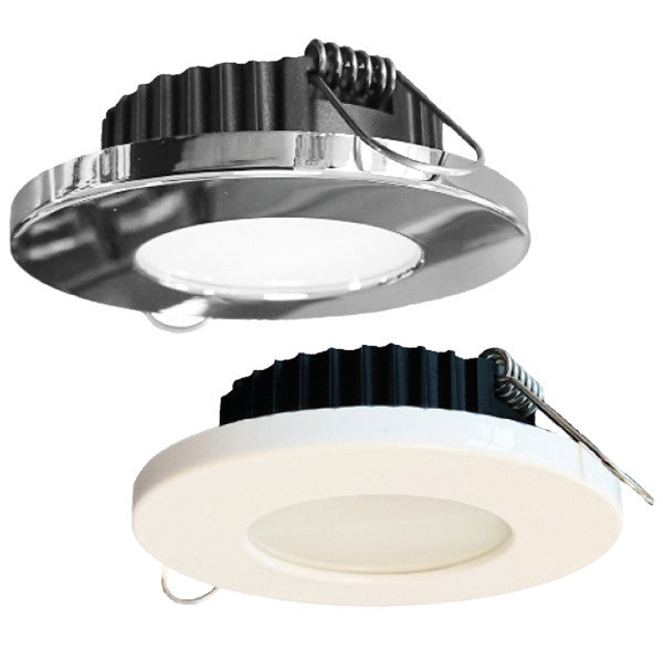 Casolux, Rikke Spot dimmbar 10-32V, Kunststoff weiß, IP65, 3000K, 1.5W, 70 Lumen, 72mm